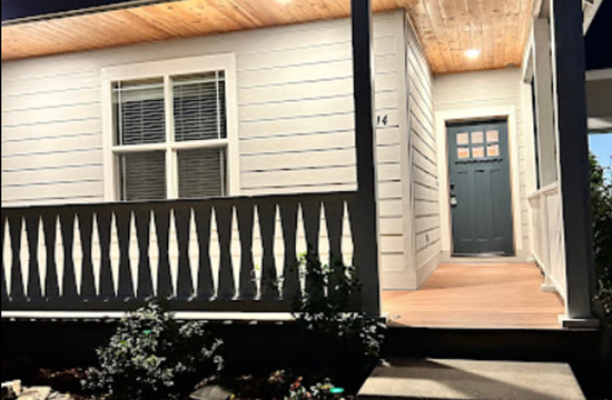 Front entryway deck patio