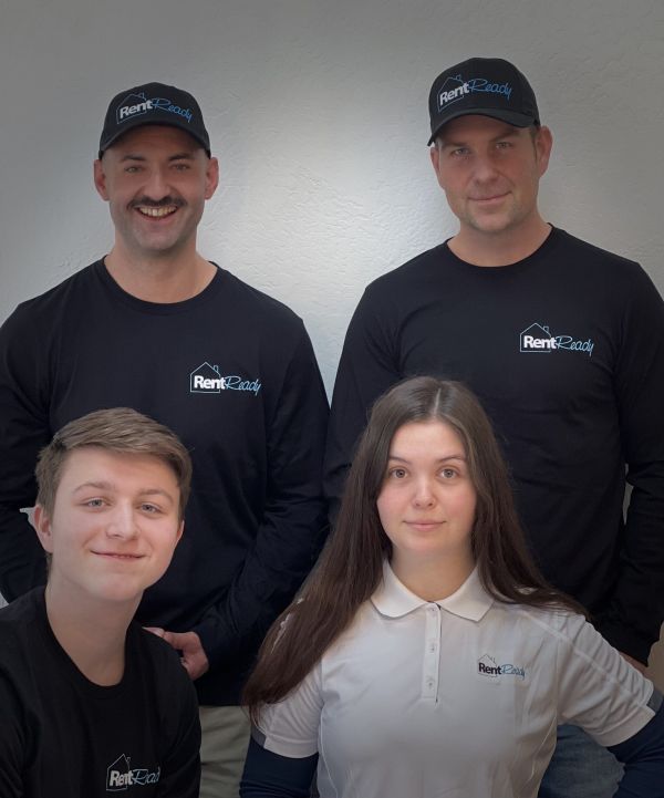 Rent Ready Team looking at schematics